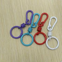 Mousqueton porte-clés en métal couleur bonbon avec clip à ressort, accessoire DIY pour bijoux, sacs et poupées ; Matériau artisanal sportif fait main