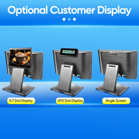 FYJ F2-6 15.6 ''Tout en Un Windows Pos Systèmes Hors Ligne Pos Double Écran Terminal de Paiement Caisse Enregistreuse Systèmes de Facturation Terminal