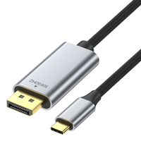 Nouveau câble USB Type C tressé de 2 m vers DisplayPort 1.4, 8K 16K 60Hz 4K 144Hz, câble Type C vers DP
