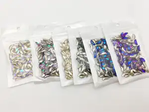 Butterfly Shaped Pointed Bottom Irregular Crystal Glass Diamond Super Sparkling Nail Art Jewelry Material