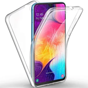 Coque de protection intégrale transparente en TPU pour Xiaomi, compatible modèles Redmi, 6A, S2, Note 6, 7 Pro, 360 degrés, transparente, protection avant et arrière