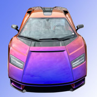 Poudre de pigment caméléon bleu violet orange, pigment nacré, paillettes lâches, revêtement automobile, peinture automobile
