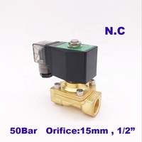 GPE-15 50bar Air Compressor Injection Valve Gas Solenoid Valve 1/2 3/4 Argon Nitrogen Diaphragm Brass Valve for Blowing Machine
