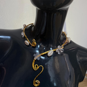 New Fashion Transparent Flower <strong>Shell</strong> Open <strong>Choker</strong> for Women Beach Style Versatile Adjustable Neck Jewelry Accessories - Product Image 3