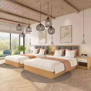 Standard Hotel Bedroom Furniture Sets Modern Single <b>Twin</b> <b>Bed</b> <b>Frame</b> With Headboard Nightstand Desk Wardrobe for Budget Hotel Room - Product Image 3