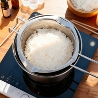 Panci Peleleh Cokelat Stainless Steel - Double Boiler untuk Membuat Mentega, Karamel, Lilin & Sabun, Panci Saus Mini dengan Corong Tuang