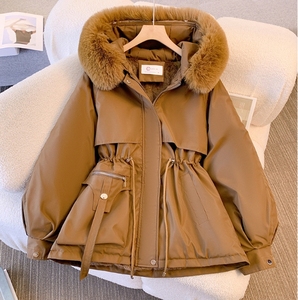 Productos en Tendencia Liu <span class=keywords><strong>Ming</strong></span> 2025 Nueva Moda para Mujer Chaquetas Parkas Acolchadas de Invierno con Cuello de Piel Abrigo Largo Holgado con Capucha y Forro Cálido - Product Image 6