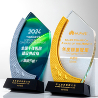 Nouveau trophée créatif en cristal, impression couleur personnalisée, gravure laser, médaille haut de gamme durable, boîte cadeau gravée gratuitement