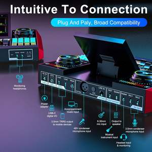 Paquete de Micrófono para Podcast G10 MIXER <span class=keywords><strong>USB</strong></span>, Mezclador de Audio Externo de 2 Canales para PC/Transmisión en Vivo de Youtube, Canto, Juegos, <span class=keywords><strong>Placa</strong></span> de <span class=keywords><strong>Sonido</strong></span> - Product Image 4