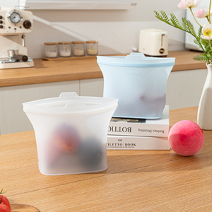 Custom Food-Grade Silicone <b>Bags</b> Reusable, Leakproof Eco-Friendly Freshness KeepersDishwasher Safe, Non-Toxic,Preserve Freshness - Product Image 4