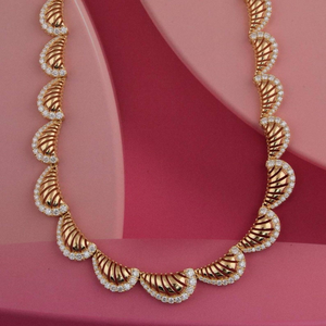 Collier ras du cou en argent 925 avec moissanite, finition dorée, coupe ronde, élégant, pour fiançailles, mariage, bijoux de mariée, cadeau pour elle - Product Image 4