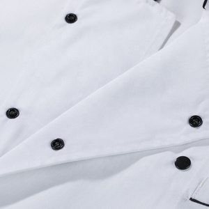 SunYue Manches courtes pour les chefs restaurants hôtels cuisine salopette manteau uniforme veste pour serveurs dans Barbecue Hotpot Restaurant - Product Image 4