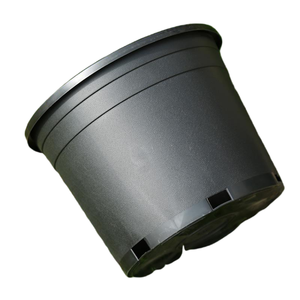 Vaso da vivaio in plastica PP nero, corto e robusto - Biodegradabile e resistente con fori di drenaggio per la piantumazione di rose all'aperto - Product Image 1