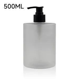 Bouteilles de shampoing pour savon à main et crème de lavage des mains, 2023 ml, 16oz, transparent, givré, mat, nouvelle collection 500