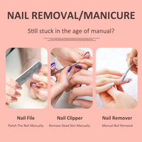 Mini perceuse à ongles en plastique portable, lime à ongles rechargeable, moteur électrique à balais, écran LCD, professionnelle OEM/ODM