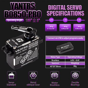 Motor Brushless Premium de 50KG y 8.4V, Programable, Alto Torque, Impermeable, Diseñado para Control de Autos, Aviones y Barcos RC ZLD - Product Image 4