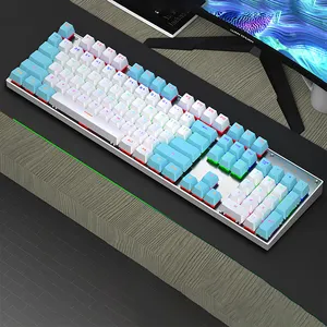 Игровая клавиатура Rgb, полностью механическая клавиатура Teclado, двухцветная игровая клавиатура для литья под давлением