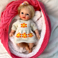 Petite poupée reborn en silicone adorable de 12 pouces, yeux ouverts, jouets compagnons pour enfants