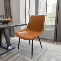 Meubles de salle à manger, meubles de salon, chaises modernes avec structure en métal, couleurs personnalisables, chaises en cuir PU pour salle à manger