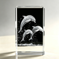 Cubo in Cristallo K9 con Foto Incisa al Laser 3D, Design Ecologico per Regalo Promozionale di Compleanno