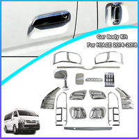 Kit de carrosserie chromé ABS complet pour Toyota Hiace Mini Bus Van 2014 2016 2017 2018 pièces chromées accessoires