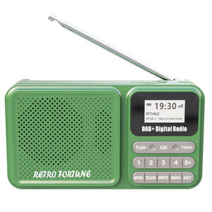 Radio digital DAB DAB+ FM con pantalla LCD, altavoz incorporado, batería recargable por USB, reproductor MP3 para el hogar, viajes y exteriores - Product Image 6