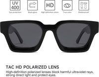 Lunettes de soleil Sunbest Modèle 1439 Tendance Légères Anti-UV400 Bleues Polarisées Anti-Radiation Durables Monture Complète Transparente Blanche/Rouge