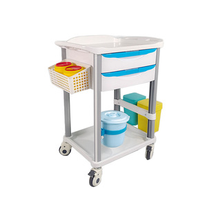 Chariot médical pour citoyens de classe inférieure XQ-ZL-01 en profilé aluminium ABS, chariot de traitement double couche pour usage hospitalier - Product Image 4