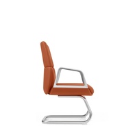 Chaise de direction ergonomique moderne contemporaine à dossier haut en cuir PU avec assise et dossier rembourrés pour salle de conférence, bureau, école
