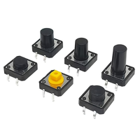 Micro-interrupteur, interrupteur à clé, bouton tactile lumineux, petite cuisinière à induction, 4 broches verticales, quatre broches, 6*6*5, patch miniature
