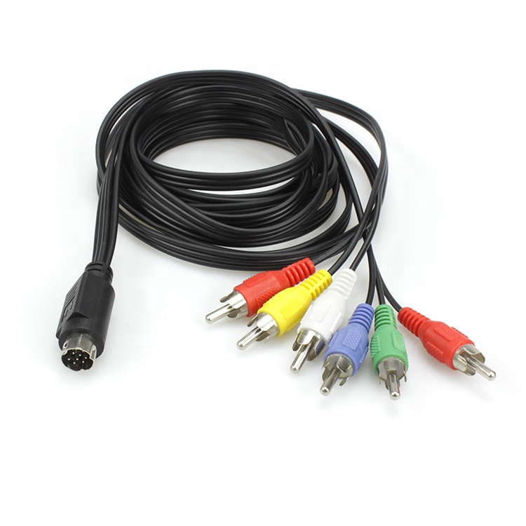 Câble Mini Din 9 Broches Mâle Vers Multi RCA - Vidéo Audio AV (Occasion)