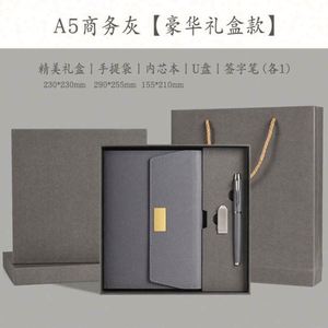 2023 Luxury Fashion Notebook Box Gift Set Custom Logo Silk Screen Printed Paper Material High-end Business <b>Office</b> Notepad - Product Image 4
