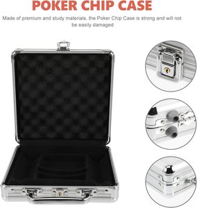 Étui de rangement pour porte-jetons de <span class=keywords><strong>poker</strong></span>, étui à jetons de <span class=keywords><strong>poker</strong></span> <span class=keywords><strong>vide</strong></span> en aluminium 300 porte-jetons de <span class=keywords><strong>poker</strong></span> grande capacité - Product Image 5