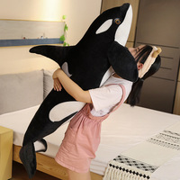 Vente chaude : Peluches requin baleine, jouets en peluche orques, oreiller en peluche doux et mignon en forme de queue de baleine, jouet en peluche requin tueur