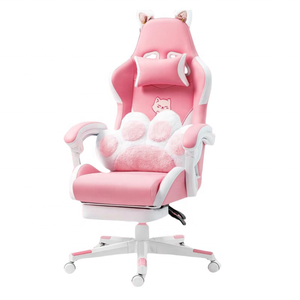 女の子のための安価なキティゲームチェアピンクの新羅ゲーマーゼロ重力ランバーサポートOemリンケージアームレストコンピュータゲームチェア - Product Image 1