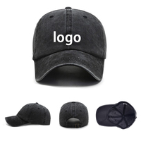 Casquette de baseball unisexe en coton, unie, lavable, avec fermeture snapback, en denim, à sangle arrière réglable, style sport, personnalisable, type 'Dad Hat', Gorras