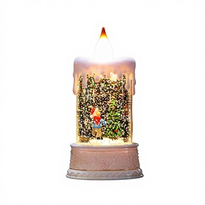 Decorazioni Festive JN con Candele LED in Plastica, Babbo Natale, Albero di Natale, Pupazzo di Neve, Impermeabili IP44, a Batteria, per Interni ed Esterni - Product Image 1