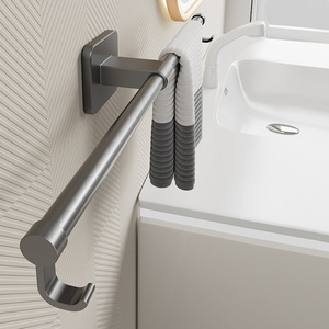 Porta asciugamani da bagno monopiede a parete con ventosa per WC senza tracce adesivo multifunzione accessorio da bagno - Product Image 3