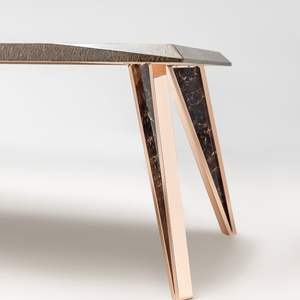 Mesa de Comedor Europea Moderna con Cubierta de Mármol, Patas de Madera y Metal, Extensible para 6 Personas, Rectangular, Muebles para el Hogar - Product Image 3