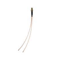 Câble coaxial SMA femelle à 2 * câble de raccordement UFL RF coaxial SMA Pigtail RF assemblage de câble coaxial