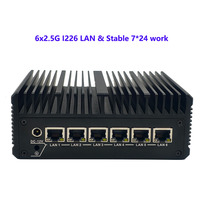 Mini PC Routeur Pare-feu Serveur Intel Core J6412 N100 6 Ports LAN 2.5G I226-V Pfsense Opnsense Sécurité Réseau Passerelle VPN