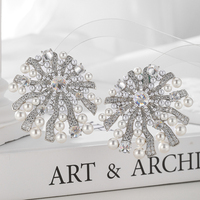 Boucles d'oreilles élégantes en forme de grand coquillage Boucles d'oreilles en zircon goutte d'eau Boucles d'oreilles de luxe en pierre de couleur Bijoux de mode pour femmes