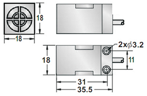 KJT высокое качество Y18 Non-flush NPN PNP <span class=keywords><strong>2</strong></span>-проводной квадратный индуктивный датчик приближения переключатель с CE - Product Image 5