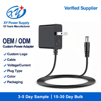 Adaptateur secteur 12V 1A, prise US, classe 2, alimentation à découpage 5V 9V 24V, OEM ODM, tension personnalisée, FCC ETL CE