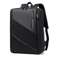 Tas punggung Laptop pria, ransel bisnis Notebook kasual multifungsi tahan air kualitas tinggi dengan colokan USB