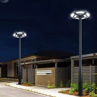 Lampe solaire de jardin UFO 300W 500W IP65 avec détecteur de mouvement, allumage automatique du crépuscule à l'aube, 360° °   Éclairage extérieur OEM ODM, petit MOQ, logo personnalisé
