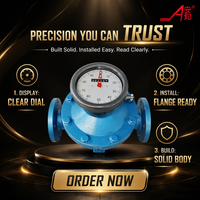 Alat Ukur Aliran Oval Gear Cast Iron Model LCD Anjun LC DN150 Sambungan Flens OEM untuk Cairan Minyak 20 hingga 120M3/jam Akurasi Tinggi Garansi 1 Tahun
