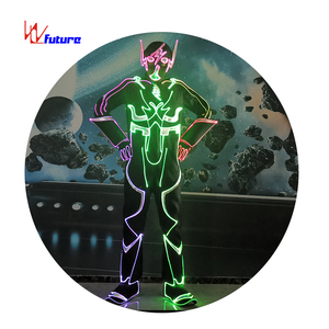ชุดเต้นรำ WL-0267ไฟเบอร์ออปติก Tron ชุดเต้นรำชุดอัลตร้าแมนพร้อมหมวกกันน็อค LED - Product Image 3