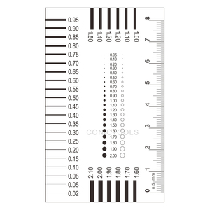 Jauge de précision pour la mesure de la largeur des fissures, jauge d'épaisseur de film transparent, règle de comparaison - Product Image 3