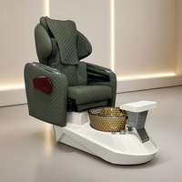 Fauteuil de pédicure électrique, table de massage, bain de pieds, canapé en cuir PU, cadre en acier inoxydable pour salon de beauté, spa, commercial, moderne